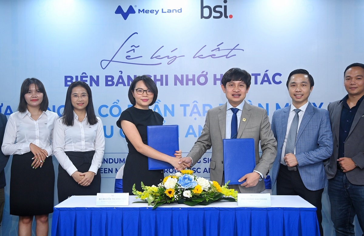 Lễ ký kết biên bản ghi nhớ hợp tác giữa Meey Land và Viện tiêu chuẩn Anh BSI