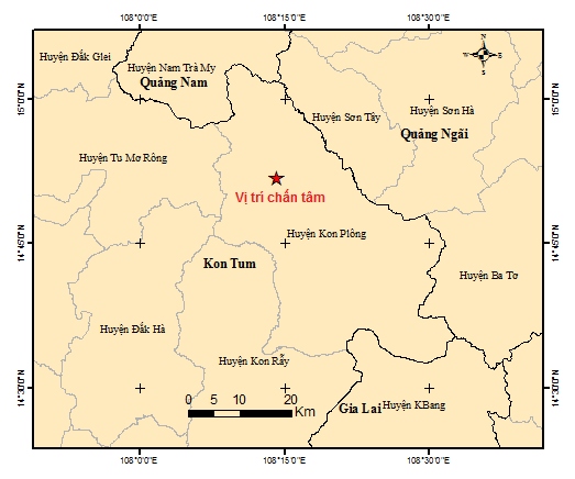 Kon Tum province once again hit by multiple quakes
