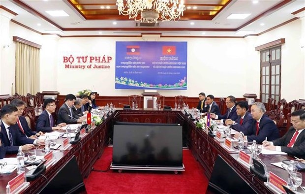 vietnamese, lao justice ministries working to raise cooperation efficiency picture 1