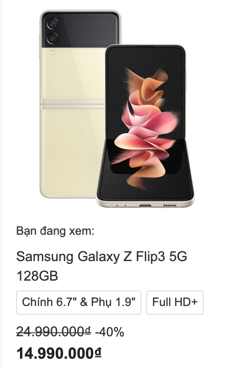 gia ban cua samsung galaxy z flip 3 va z fold 3 giam manh, mua hay doi hinh anh 1