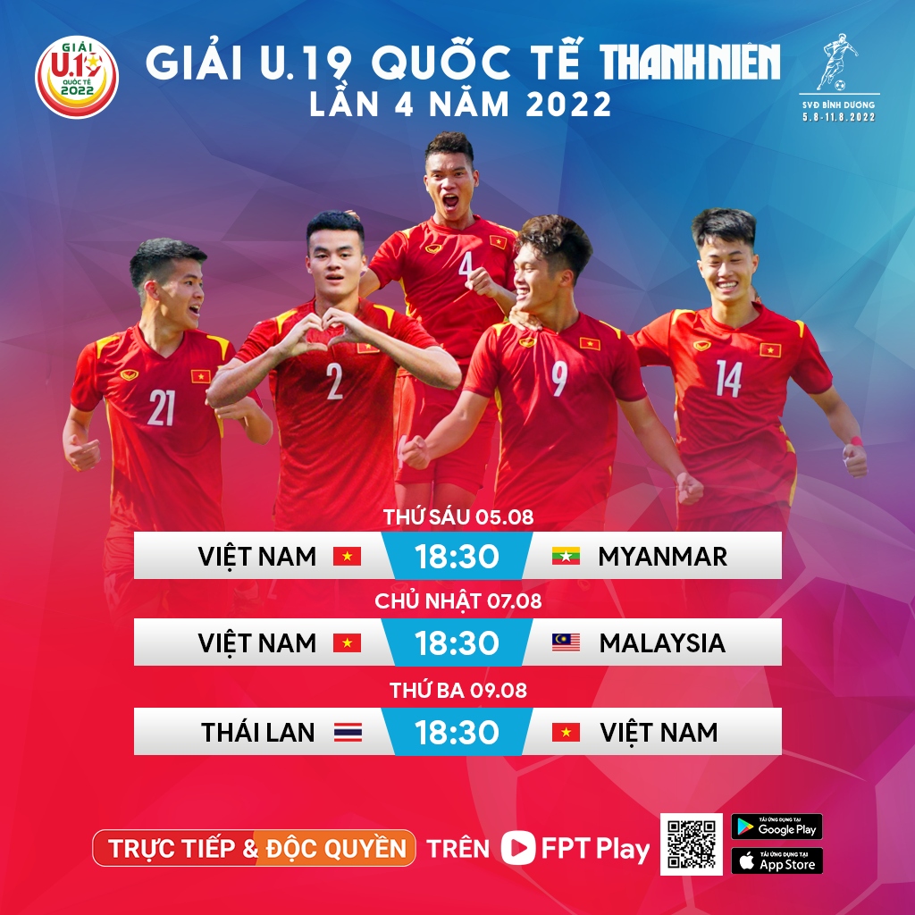 lich thi dau giai u19 quoc te 2022 u19 viet nam tai ngo thai lan, malaysia hinh anh 1