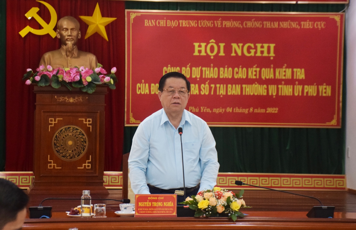 Công bố kết quả kiểm tra phòng, chống tham nhũng tại Phú Yên