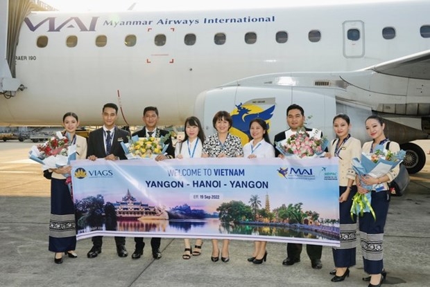 myanmar airways international launches first flight to noi bai picture 1