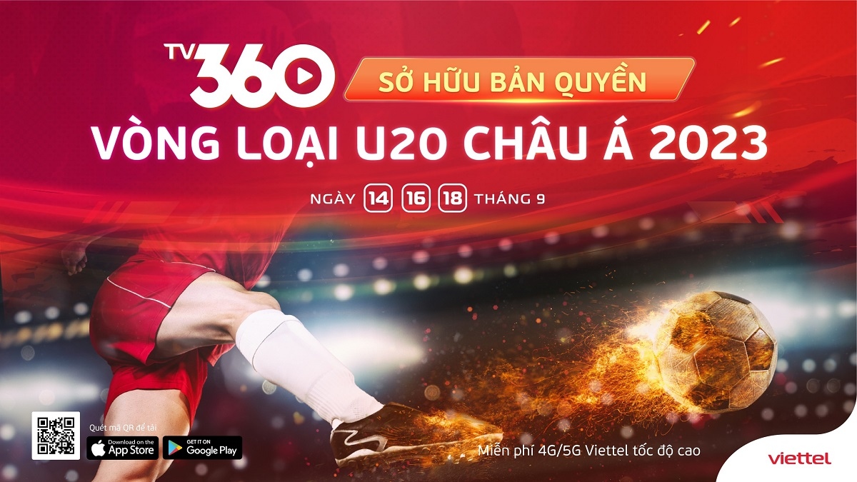 viettel tv360 so huu ban quyen phat song giai bong da u20 chau A hinh anh 1