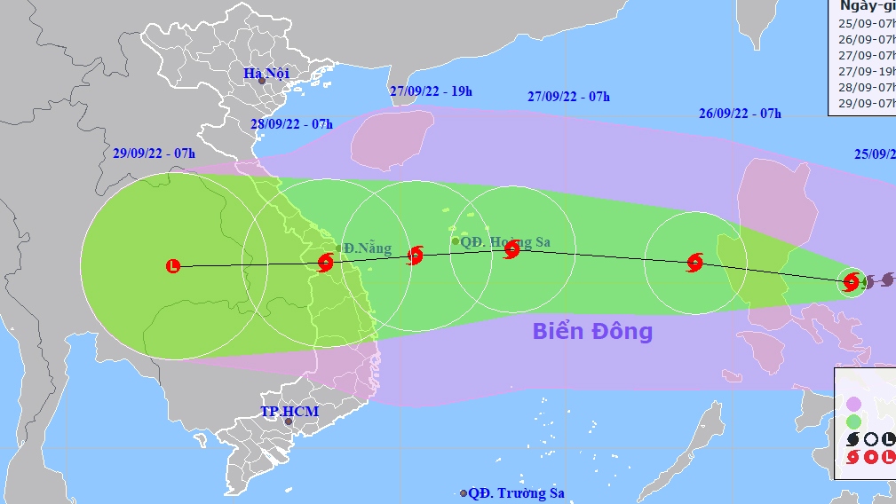 Bão Noru mạnh cấp 14 di chuyển rất nhanh vào Biển Đông