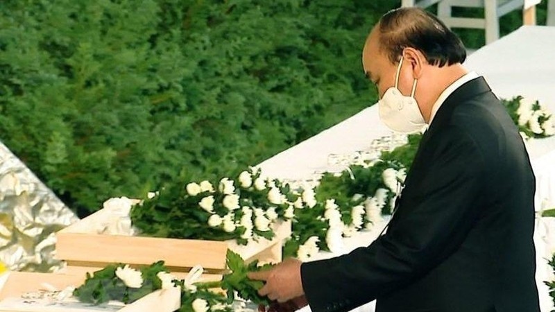 state president attends late japanese pm shinzo abe s funeral picture 1