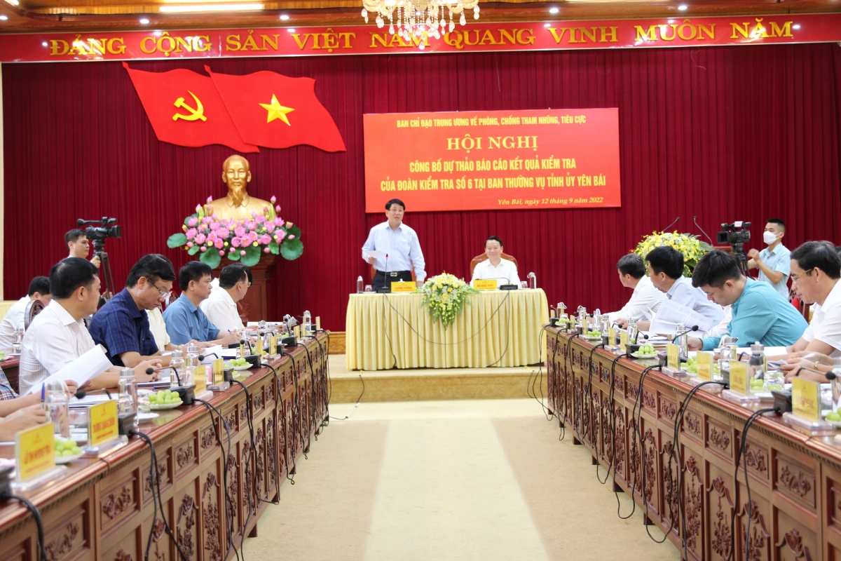 ban chỉ đạo tw về phòng chống tham nhũng, tiêu cực làm việc tại yên bái hình ảnh 1 ban chi dao tw ve phong chong tham nhung, tieu cuc lam viec tai yen bai hinh anh 1