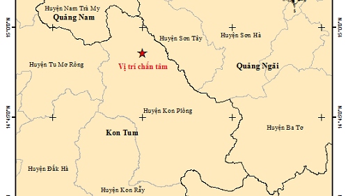 Kon Tum lại xảy ra động đất