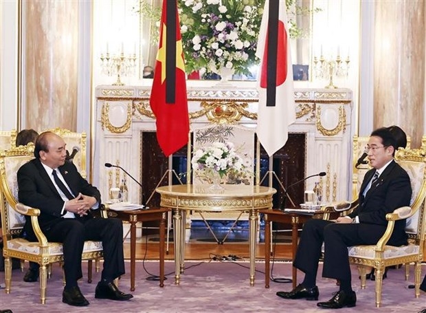 vietnamese state leader hold talks with japanese pm picture 1