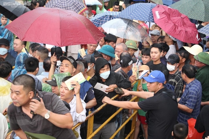 van nguoi doi mua, chen chan ve xem le hoi choi trau Do son, hai phong hinh anh 4