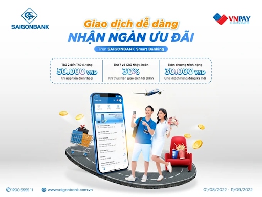 co hoi nhan den 180.000 dong khi kich hoat, trai nghiem saigonbank smart banking hinh anh 2