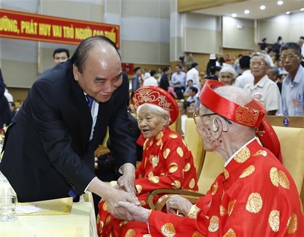 president attends ceremony for action month for elderly picture 1
