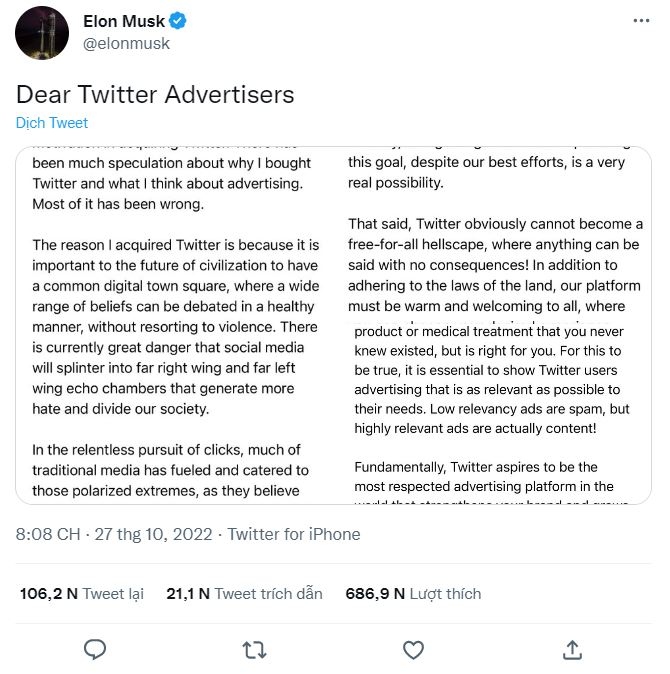 ty phu elon musk tiet lo ly do mua lai twitter khien nhieu nguoi phai bat ngo hinh anh 1