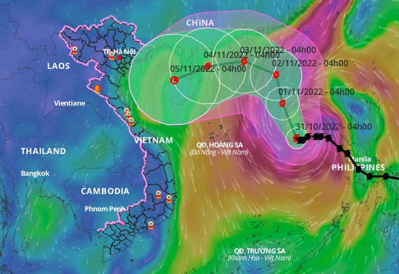 storm nalgae changes course, gains strength picture 1