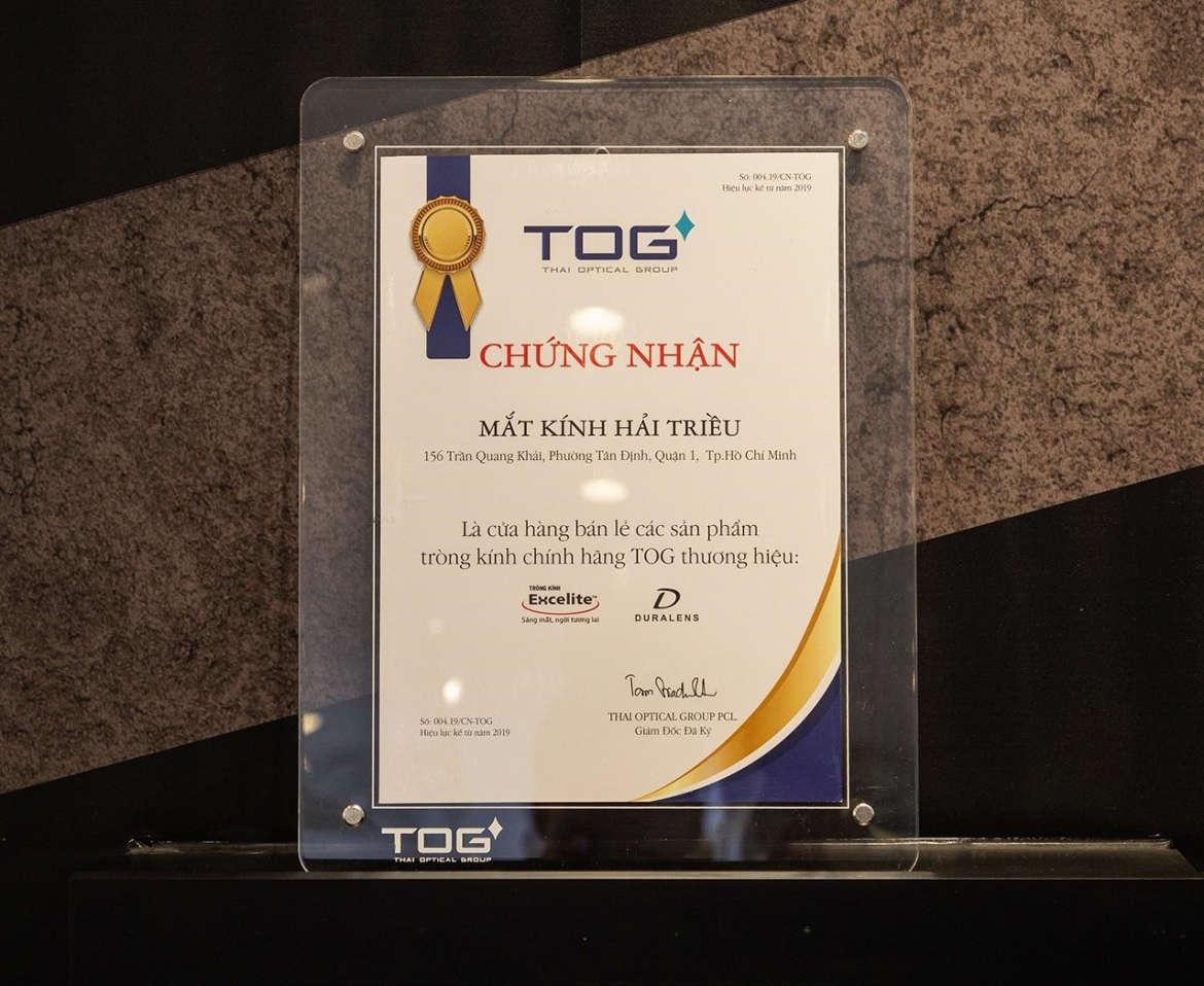 kinh hai trieu chinh thuc la dai ly uy quyen cho thai optical group hinh anh 1