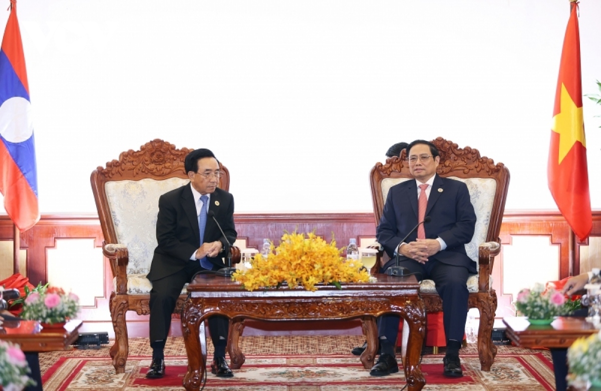 pm pham minh chinh meets lao, philippine brunei leaders in cambodia picture 1