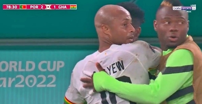 cầu thủ ghana đang ăn mừng thì bị joão félix phá đám hình ảnh 1 cau thu ghana dang an mung thi bi joao felix pha dam hinh anh 1