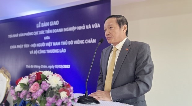 vietnamese association in vientiane funds new building of lao department of sme promotion picture 1
