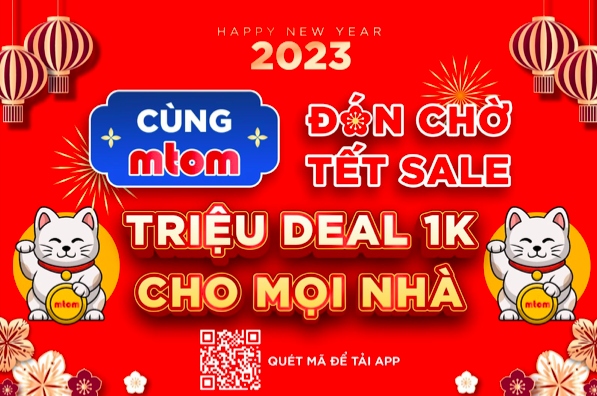 Sàn MTOM tung triệu deal 1K, nghìn đơn mỗi ngày chào đón Tết Quý Mão