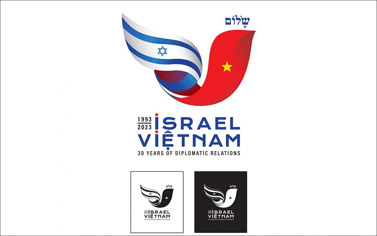 israel ra mat logo ky niem 30 nam quan he ngoai giao voi viet nam hinh anh 1