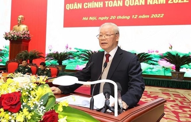 party leader attends national military-political conference 2022 picture 1 party leader attends national military-political conference 2022 picture 1
