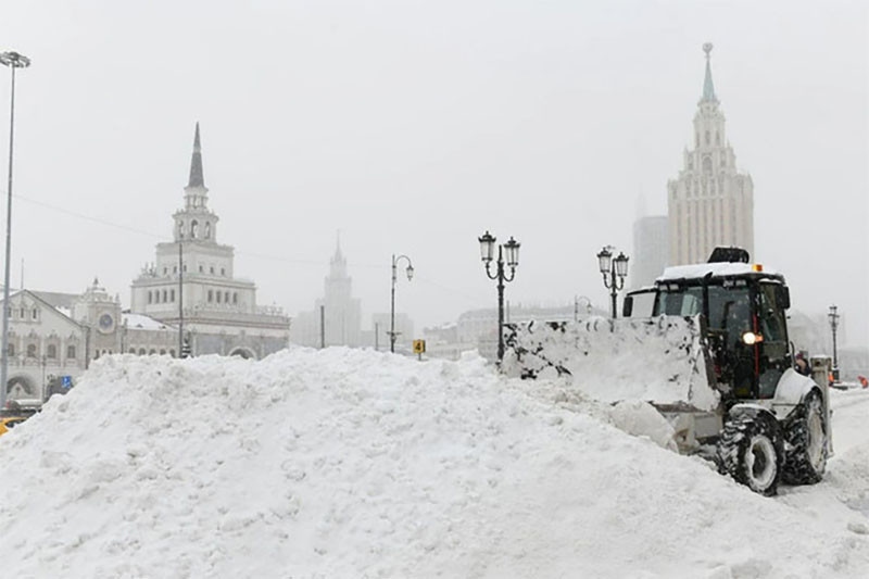 Tuyết rơi kỷ lục ở Moscow Nga khiến nhiều chuyến bay bị hủy bỏ