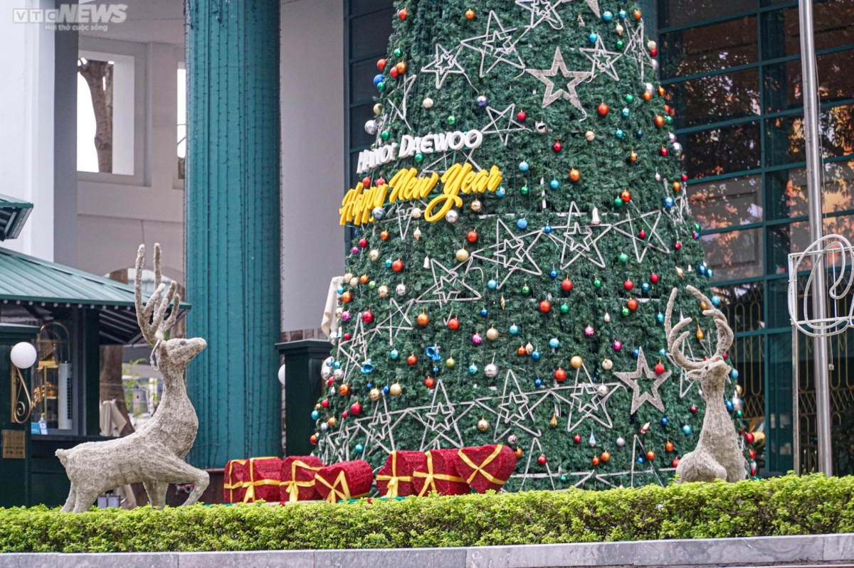 giant christmas trees brings festive cheer to hanoi streets picture 6