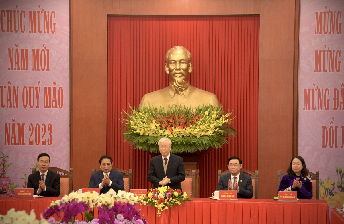 tong bi thu chuc tet lanh dao Dang, nha nuoc, dong bao, chien si ca nuoc hinh anh 2