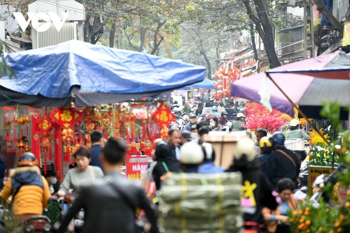 downtown hanoi crowded as tet draws near picture 3