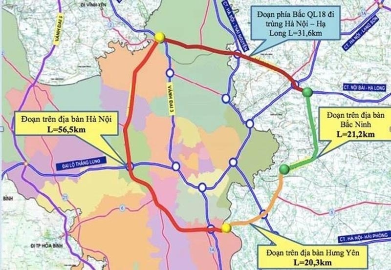 Tháng 6/2023, khởi công đường Vành đai 4 Hà Nội