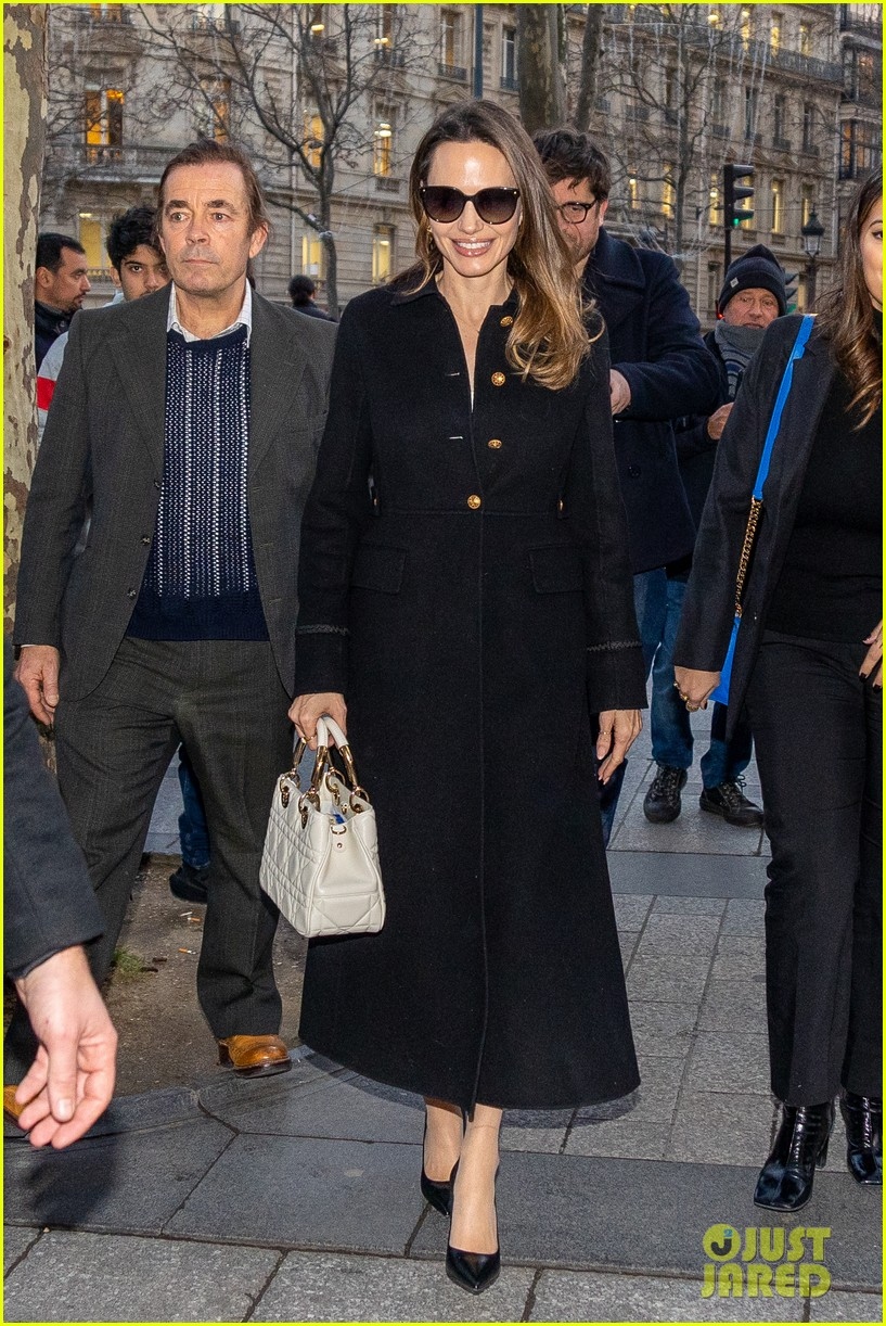 angelina jolie was surrounded by fans when she went to paris picture 1