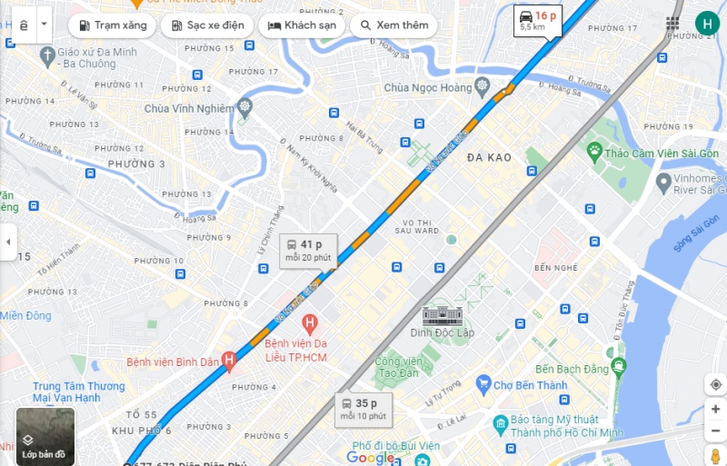Đường Điện Biên Phủ ở TP.HCM bất ngờ bị Google Maps đổi tên thành ...