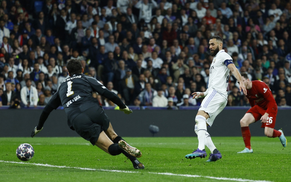 benzema ghi bàn, real madrid tiễn liverpool rời champions league hình ảnh 4 benzema ghi ban, real madrid tien liverpool roi champions league hinh anh 4