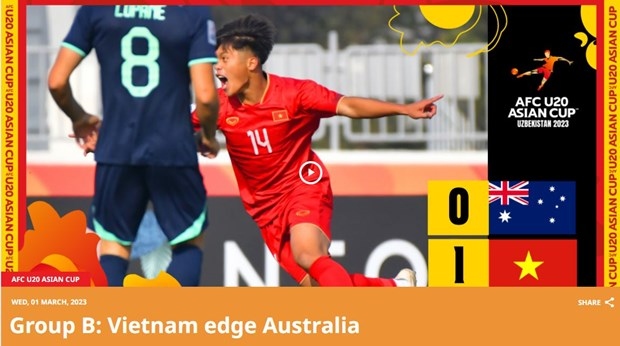 2023 afc u20 asian cup finals afc praises vietnam s victory against australia picture 1