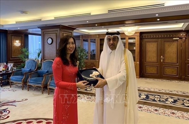 deputy fm le thi thu hang busy in qatar picture 1