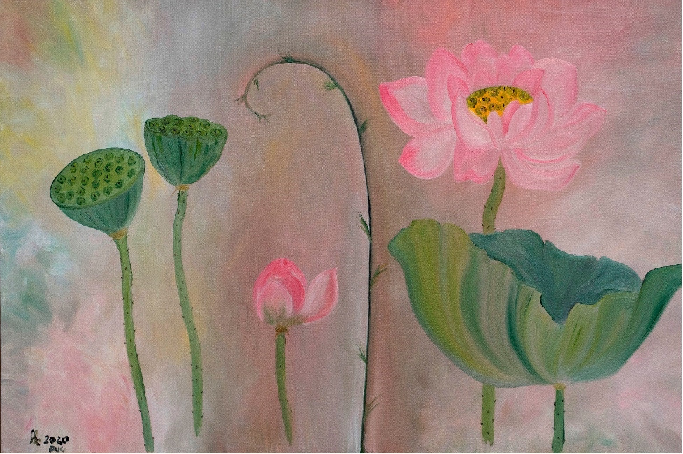 hanoi to host painting exhibition featuring vietnamese lotus flowers picture 10