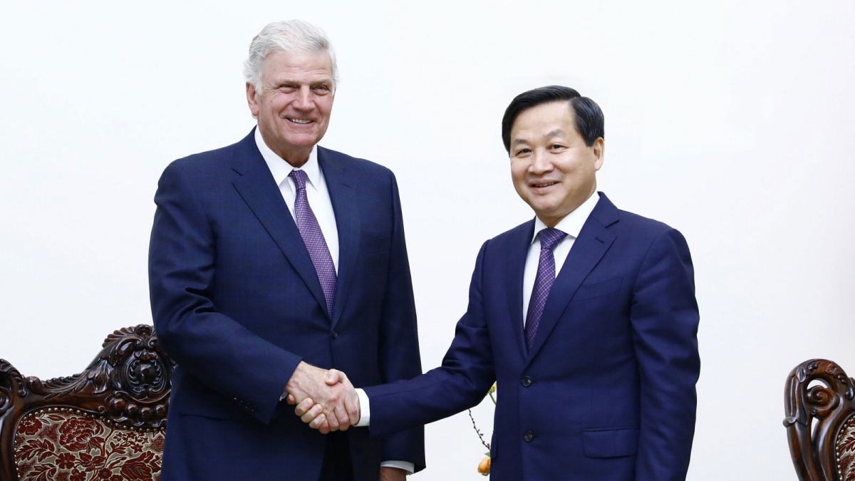 Phó Thủ tướng Lê Minh Khái tiếp Mục sư Franklin Graham