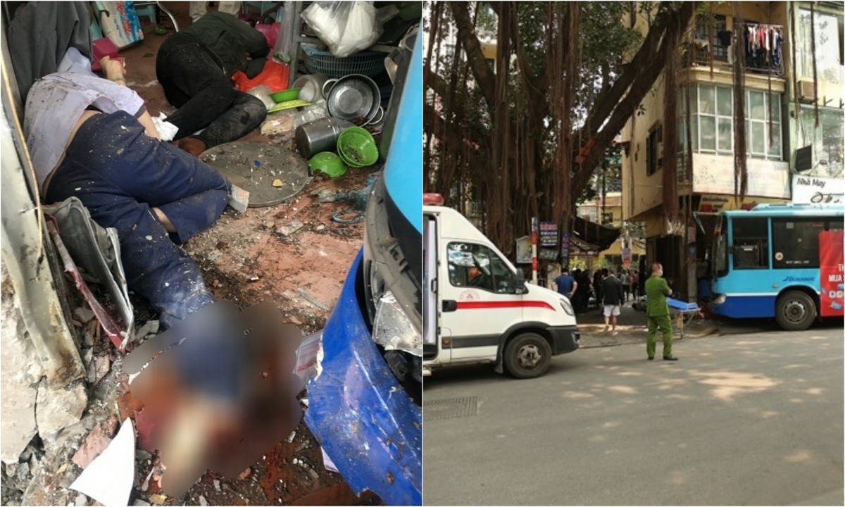 passenger bus rams into hanoi sidewalk eatery, several injured picture 1