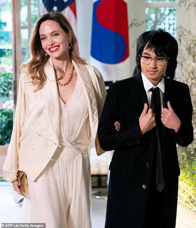 angelina jolie cung con trai du tiec chieu dai cap cao tai nha trang hinh anh 1