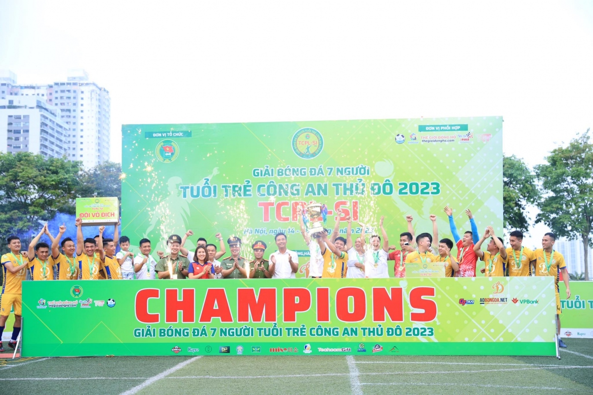 Giải bóng đá 7 người Tuổi trẻ Công an thủ đô 2023 thành công tốt đẹp