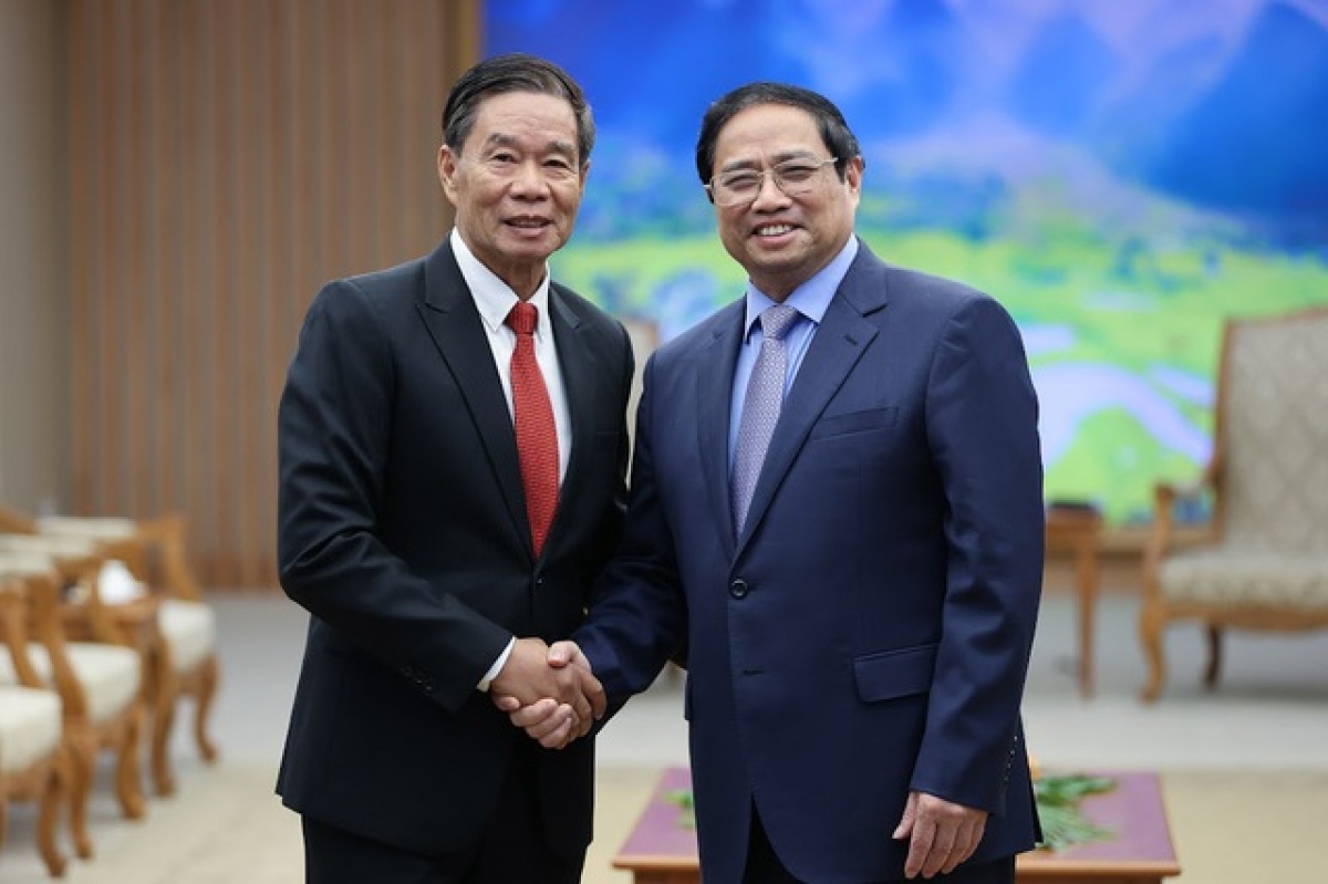 government chief hosts lao front for national construction leader picture 1