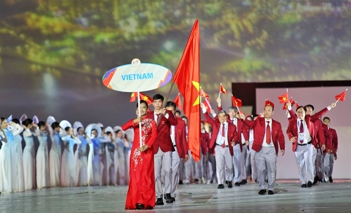 vĐv nguyễn huy hoàng là người cầm cờ cho Đoàn thể thao việt nam tại sea games 32 hình ảnh 1 vDv nguyen huy hoang la nguoi cam co cho Doan the thao viet nam tai sea games 32 hinh anh 1
