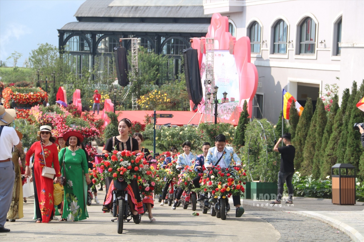 sa pa rose festival attracts thousands of visitors on opening day picture 7
