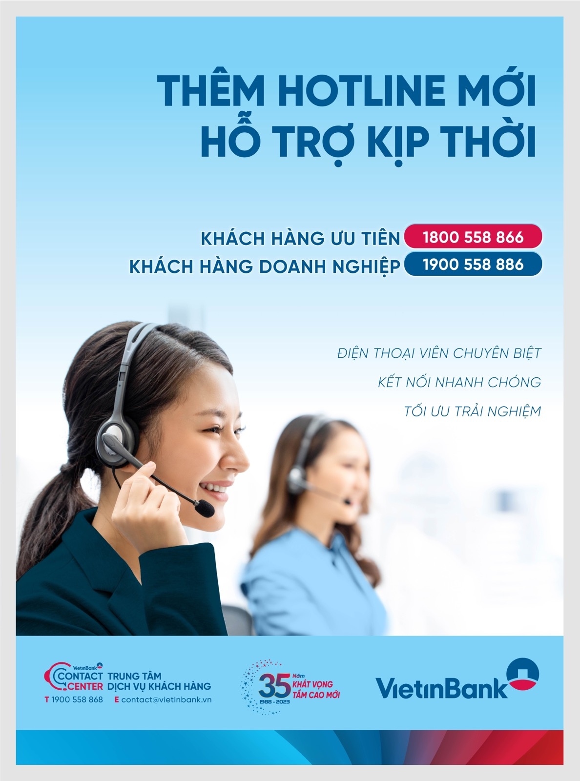 VietinBank ra mắt Hotline mới phục vụ khách hàng ưu tiên và khách hàng doanh nghiệp