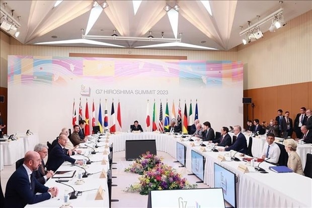 government leader delivers three peace messages at g7 expanded summit s session picture 1