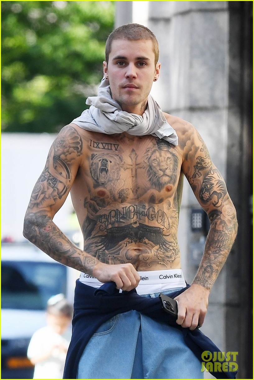 Justin Biebers New Tattoo Is Crazier Than All His Other Tattoos Combined   GQ