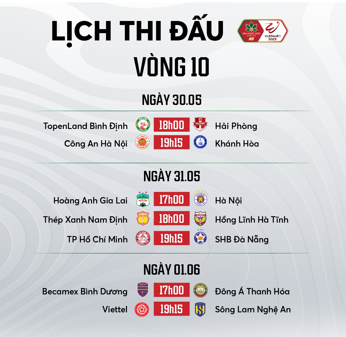 Lịch thi đấu VLeague 2023 hôm nay (30/5) Bình Định vượt mặt Hà Nội FC