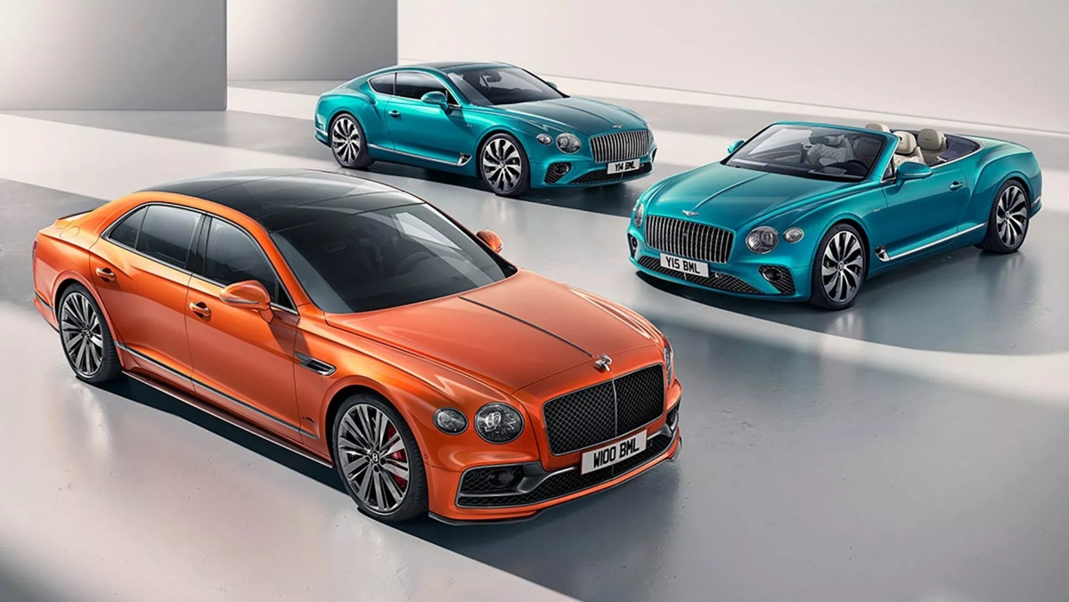 Anh chi tiet bentley continental gt azure va flying spur speed moi hinh anh 1