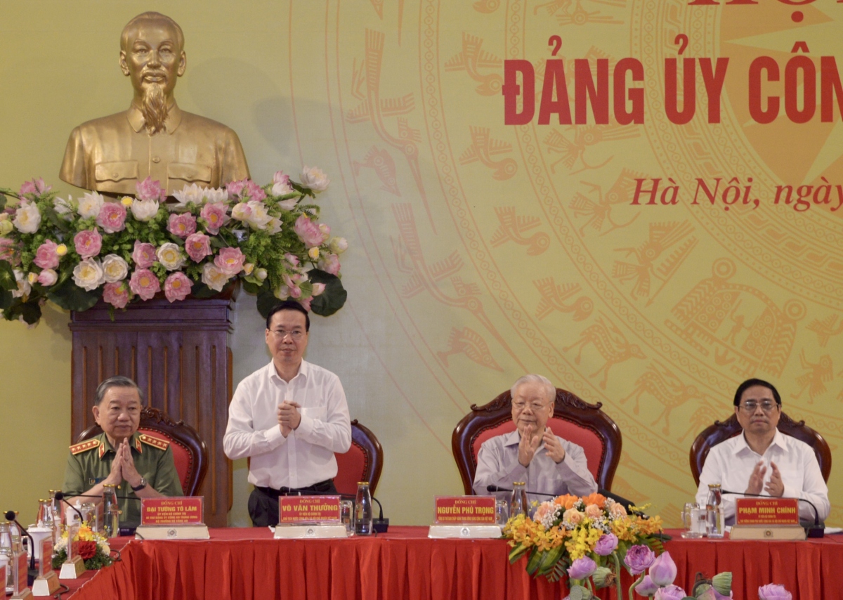 tổng bí thư dự, chỉ đạo hội nghị Đảng uỷ công an trung ương 6 tháng đầu năm hình ảnh 6 tong bi thu du, chi dao hoi nghi Dang uy cong an trung uong 6 thang dau nam hinh anh 6