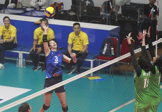 vietnamese women volleyballers advance to avc challenge cup s semifinals picture 1